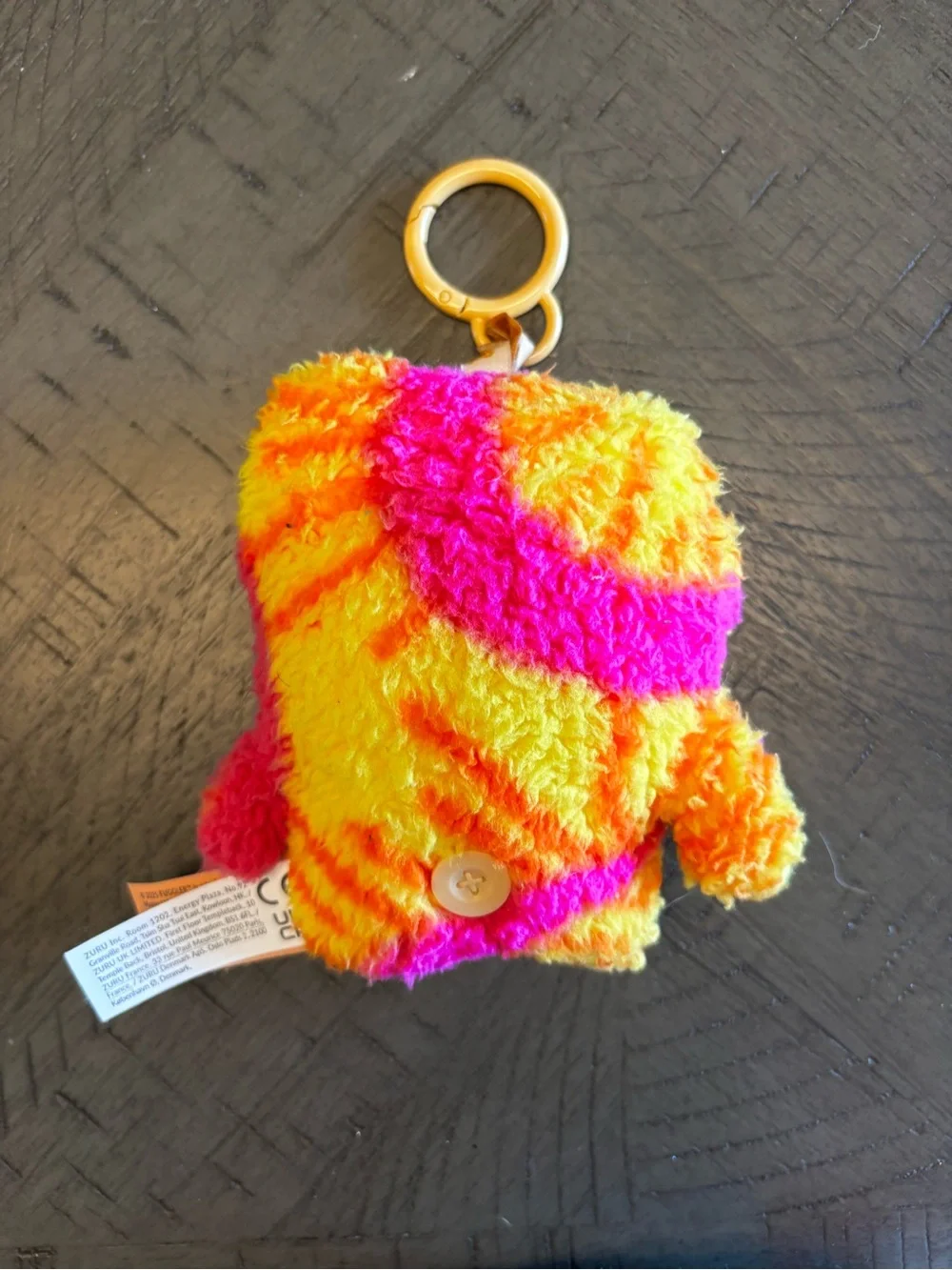 ZURU Fuggler Plush Keychain in Yellow & Pink - Kids Bag Charm